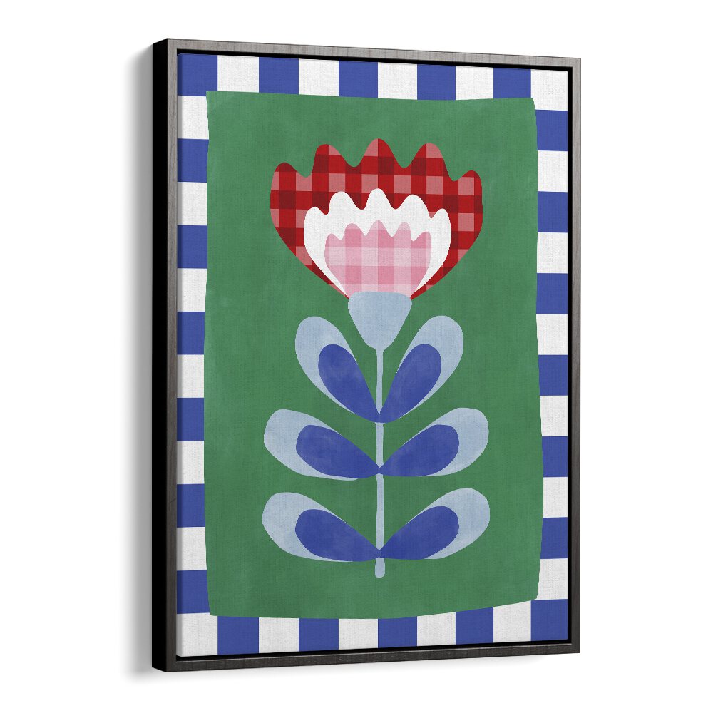 Bright and vibrant Checkered Flower, Floral Flower Paintings by Elena Ristova, perfect for transforming your space.