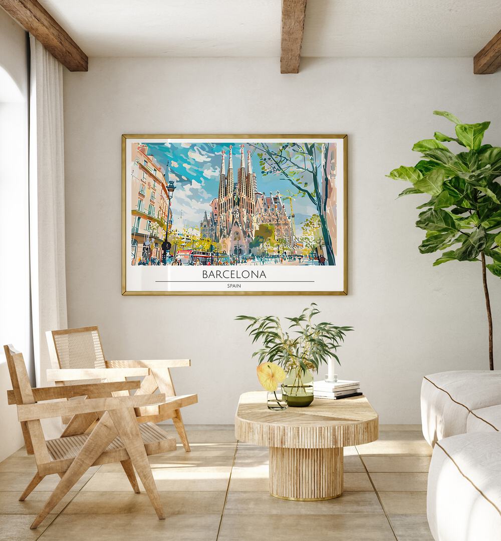 Vibrant BARCELONA - SPAIN II, TRAVEL POSTERS capture iconic architecture and culture, perfect for any art lover.
