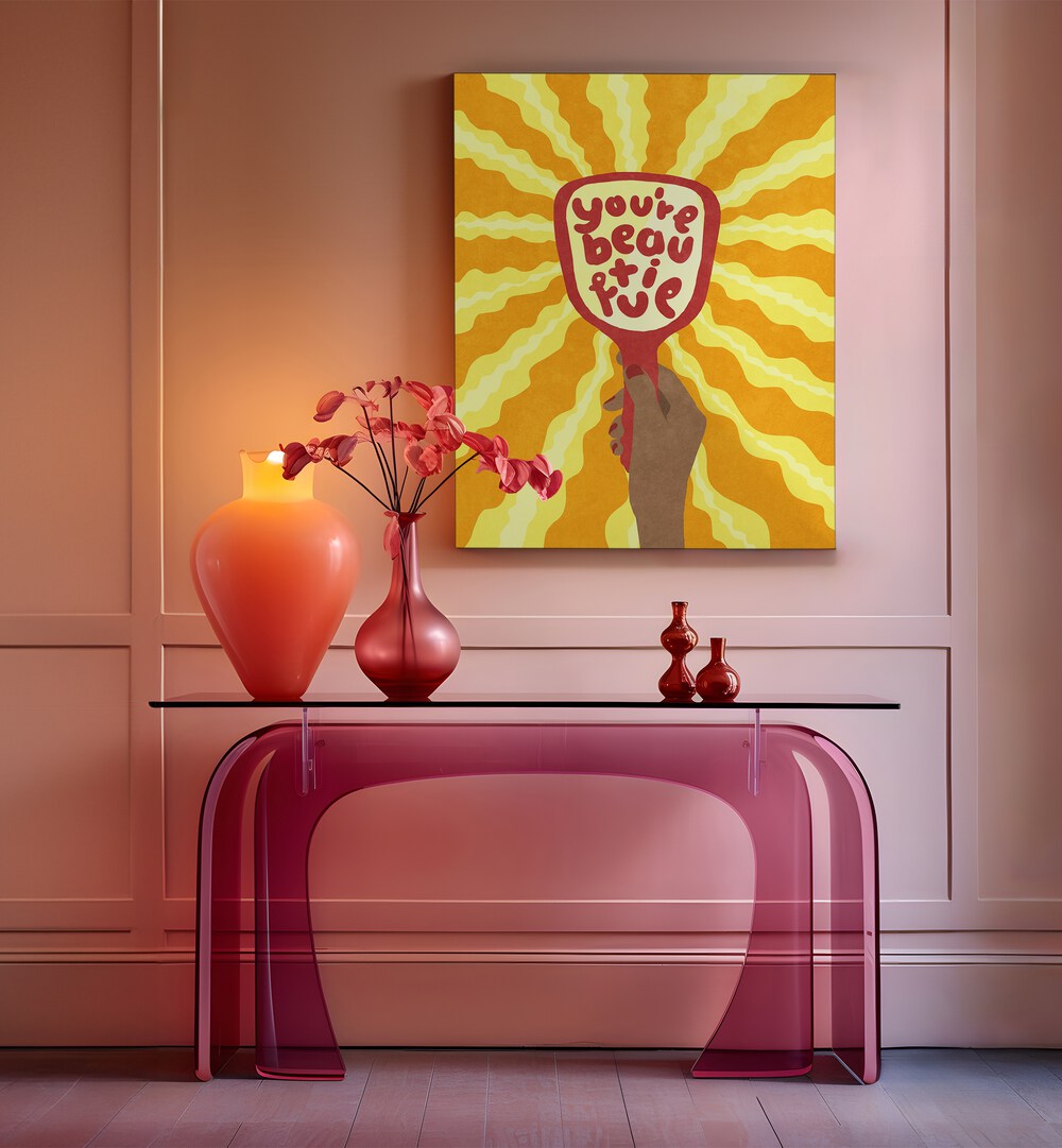 Elevate your space with BEAUTIFUL, QUOTES poster by Raissa Oltmanns, featuring vibrant typography and art.