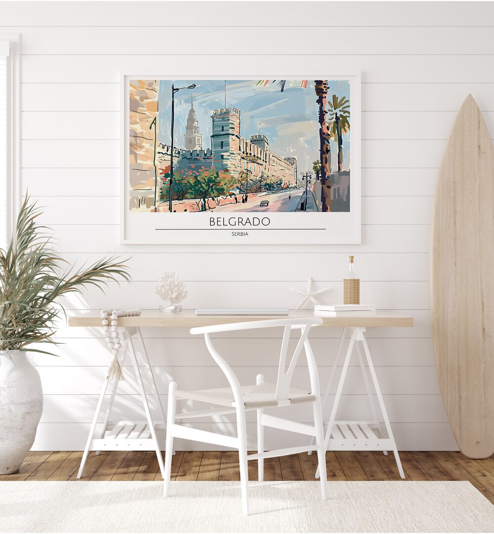 Stunning BELGRADO - SERBIA, TRAVEL POSTERS showcasing the city's charm and beauty, perfect for art lovers.