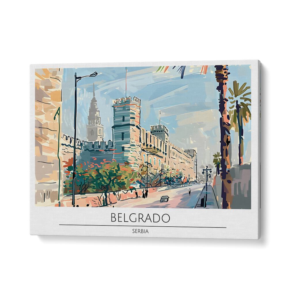 Stunning BELGRADO - SERBIA, TRAVEL POSTERS showcasing the enchanting architecture and vibrant culture of Serbia.