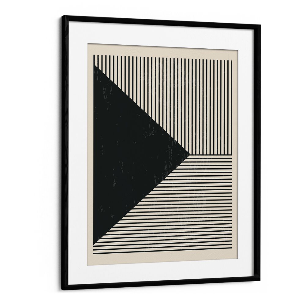 Stylish BLACK AND WHITE LINES SERIES II, GEOMETRIC ART PRINTS by Jay Stanley, enhancing any modern living space.