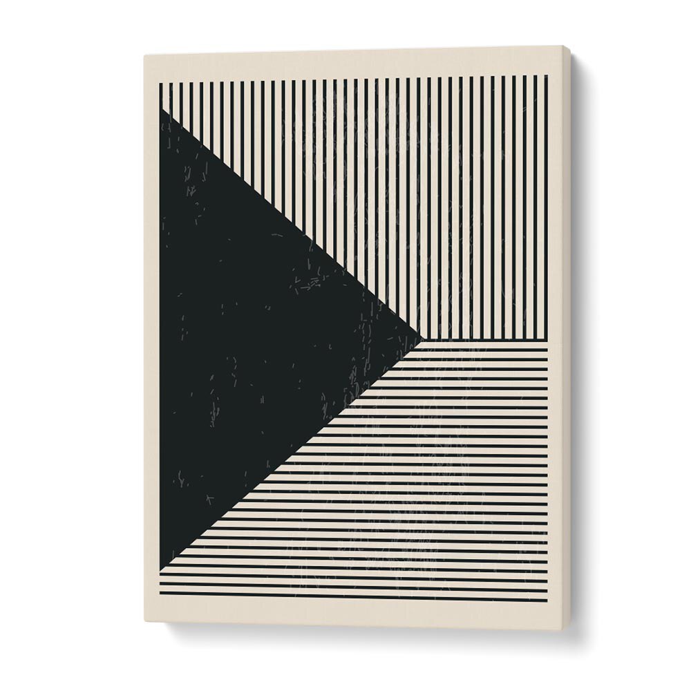 Sleek geometric design featuring BLACK AND WHITE LINES SERIES II, GEOMETRIC ART PRINTS by Jay Stanley for stylish decor.