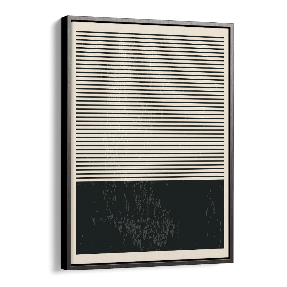 Sophisticated BLACK AND WHITE MINIMAL SERIES II, GEOMETRIC ART PRINTS by Jay Stanley in a sleek floater frame.