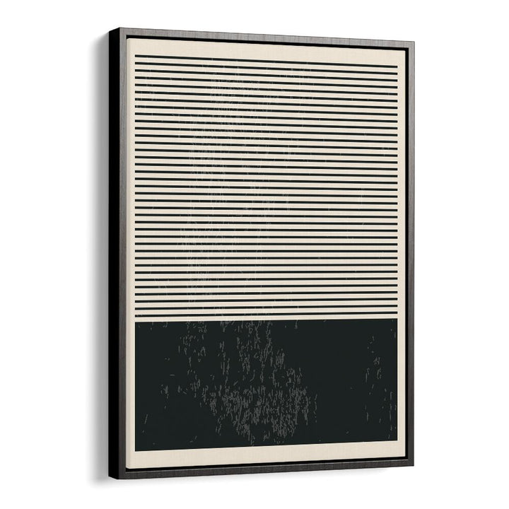 Sophisticated BLACK AND WHITE MINIMAL SERIES II, GEOMETRIC ART PRINTS by Jay Stanley in a sleek floater frame.