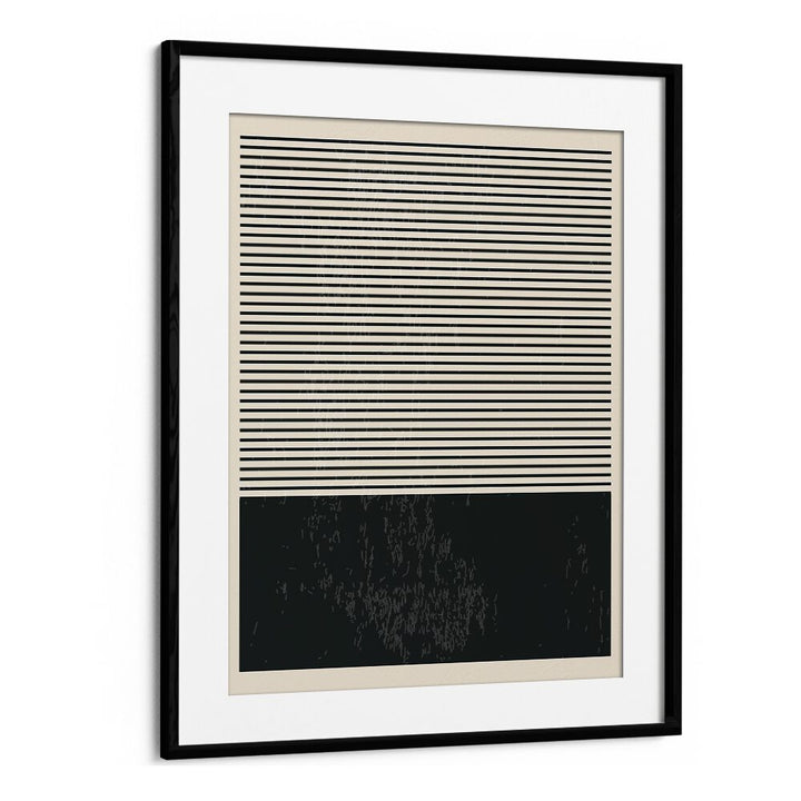 Elegant BLACK AND WHITE MINIMAL SERIES II, GEOMETRIC ART PRINTS by Jay Stanley, framed for a sophisticated touch.