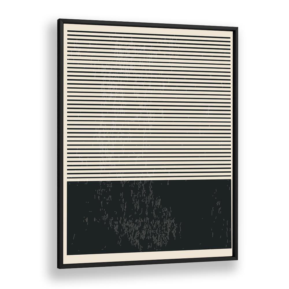 Elegant BLACK AND WHITE MINIMAL SERIES II, GEOMETRIC ART PRINTS by Jay Stanley, showcasing modern geometric design in a frame.