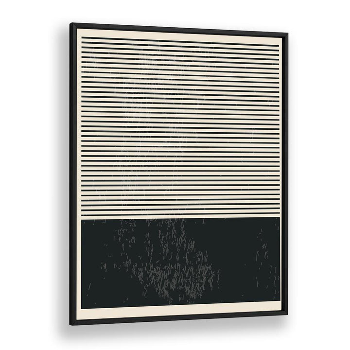 Elegant BLACK AND WHITE MINIMAL SERIES II, GEOMETRIC ART PRINTS by Jay Stanley, showcasing modern geometric design in a frame.