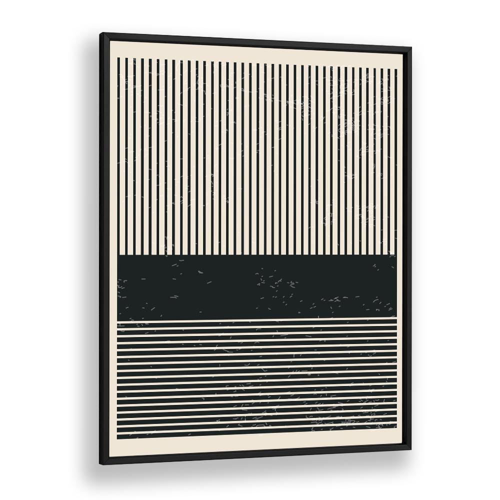 Elegant BLACK AND WHITE MINIMAL SERIES V, GEOMETRIC ART PRINTS featuring striped patterns, perfect for modern decor.