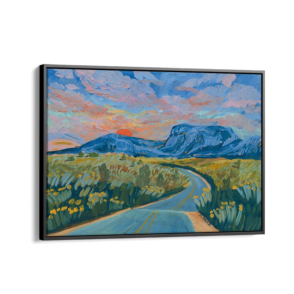 Explore the vibrant hues of BLUE MOUNTAIN HIGHWAY, LANDSCAPE PAINTINGS, capturing nature's breathtaking beauty.