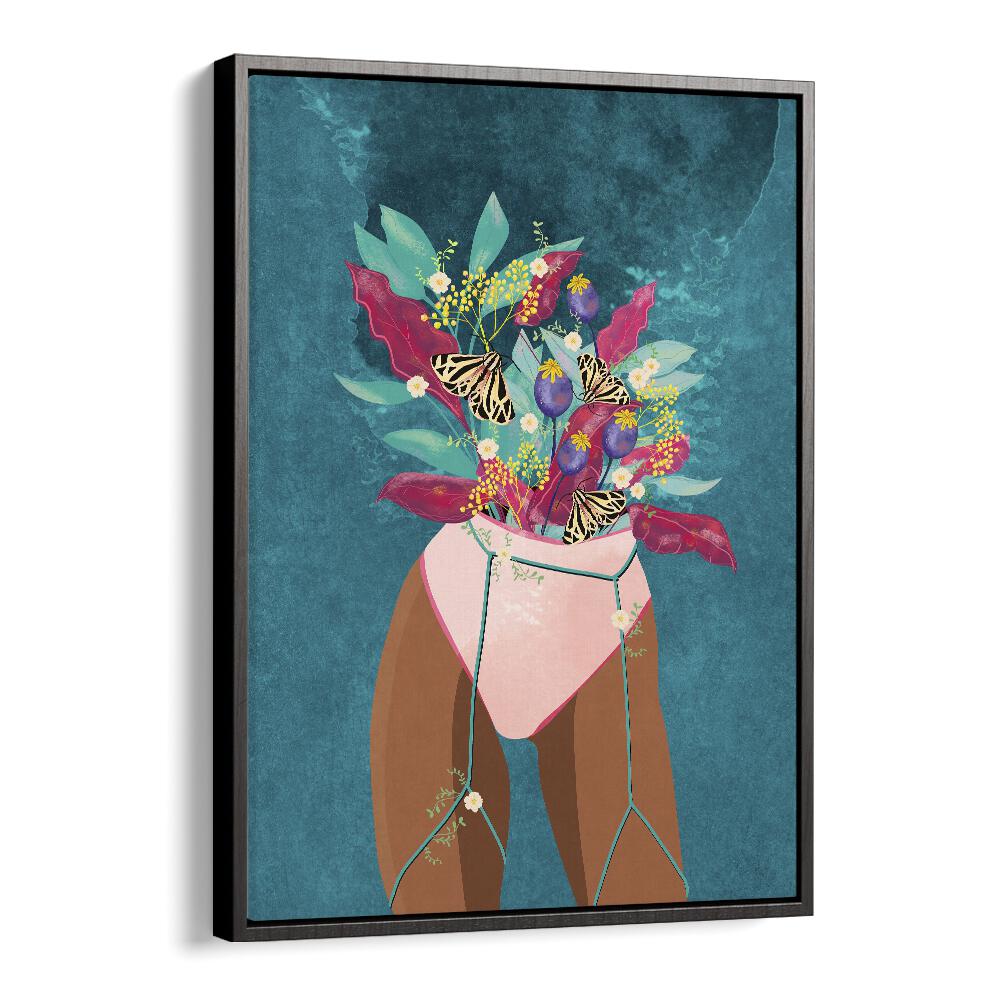 Modern art piece "FEEL FLORISH, FASHION POSTERS" by Raissa Oltmanns adds vibrant charm to any space.