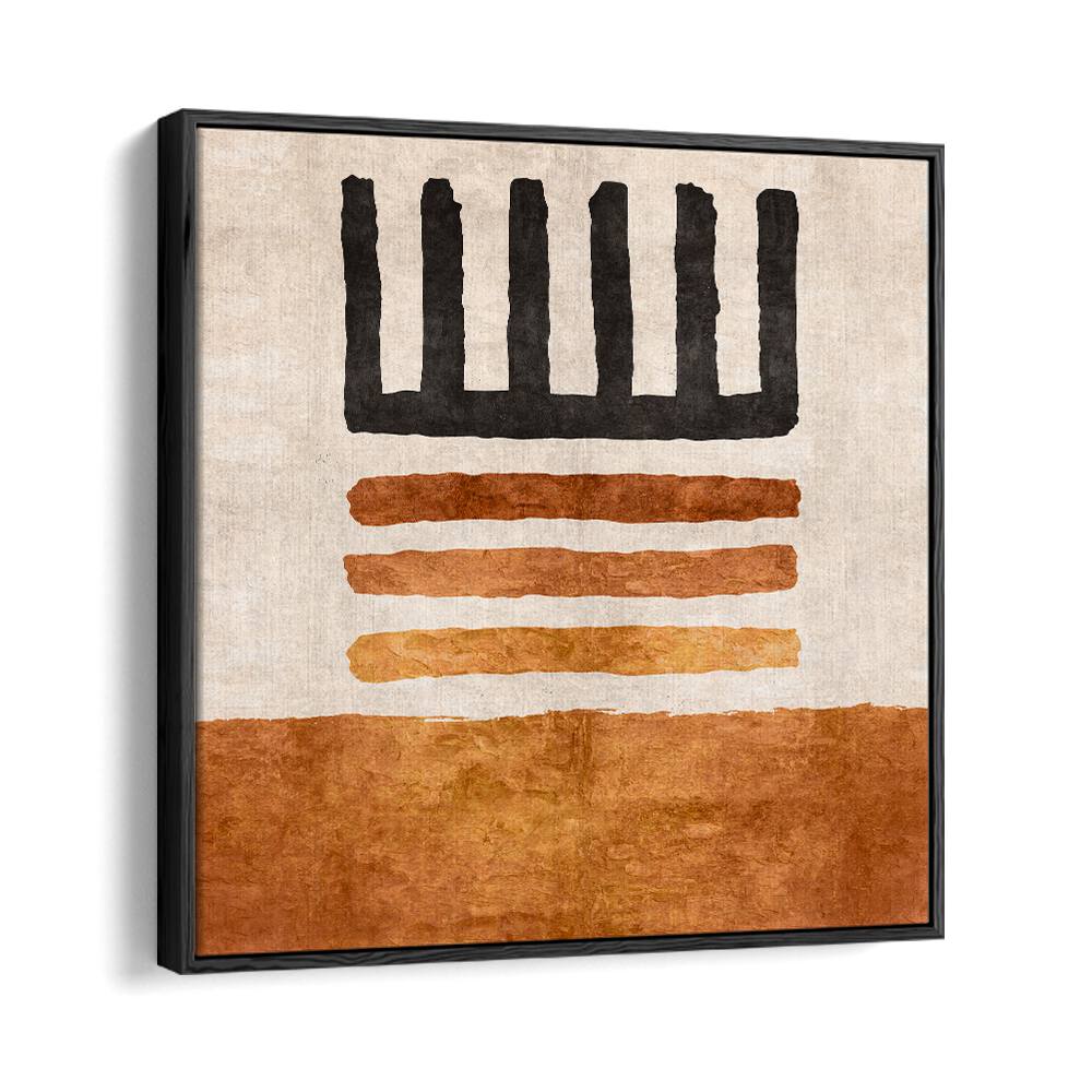 Geometrik Cizgili Kilim Turuncu, a vibrant Boho art painting, perfect for transforming your space elegantly.