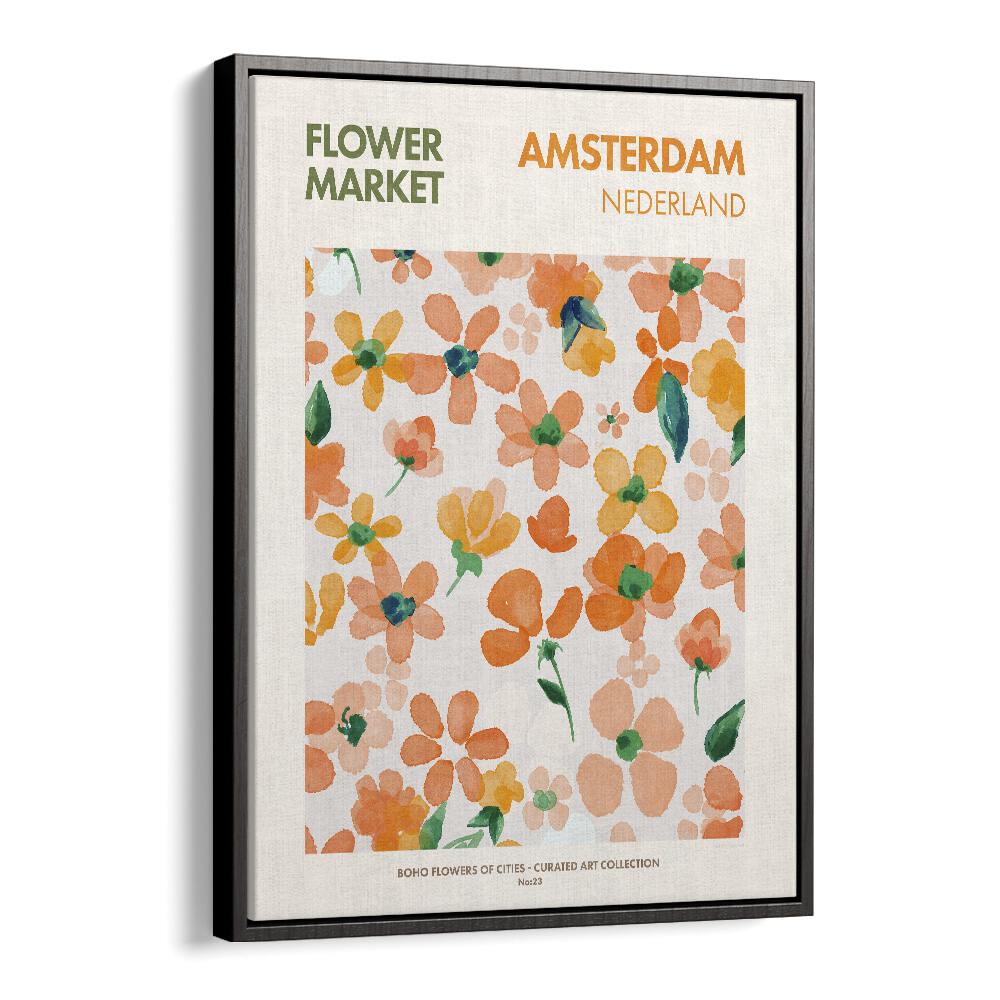 Bright floral patterns in "AMSTERDAM, FLORAL FLOWER PAINTINGS" by Emel Tunaboylu, perfect for vibrant decor.