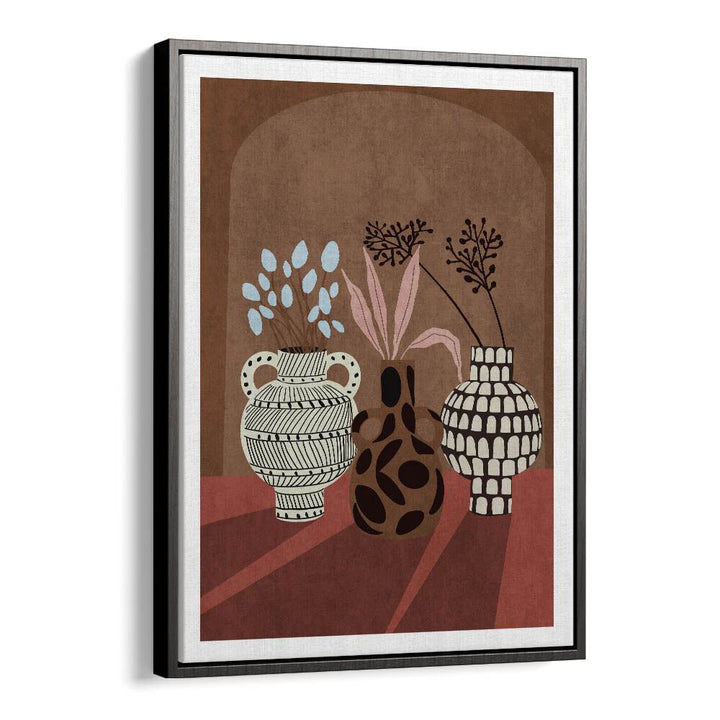 Elegant FLOWER VASE V, BOHO ART PAINTINGS by Emel Tunaboylu, perfect for enhancing your decor with style and color.