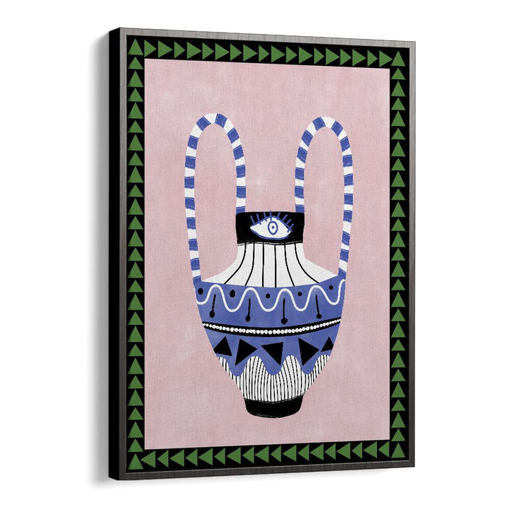 Enchanting EVIL EYE VASE, FLORAL FLOWER PAINTINGS by Elena Ristova adds beauty and protection to any space.