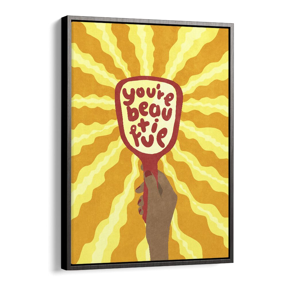 Colorful poster featuring the quote "you're beautiful," perfect for uplifting spaces with BEAUTIFUL, QUOTES art.
