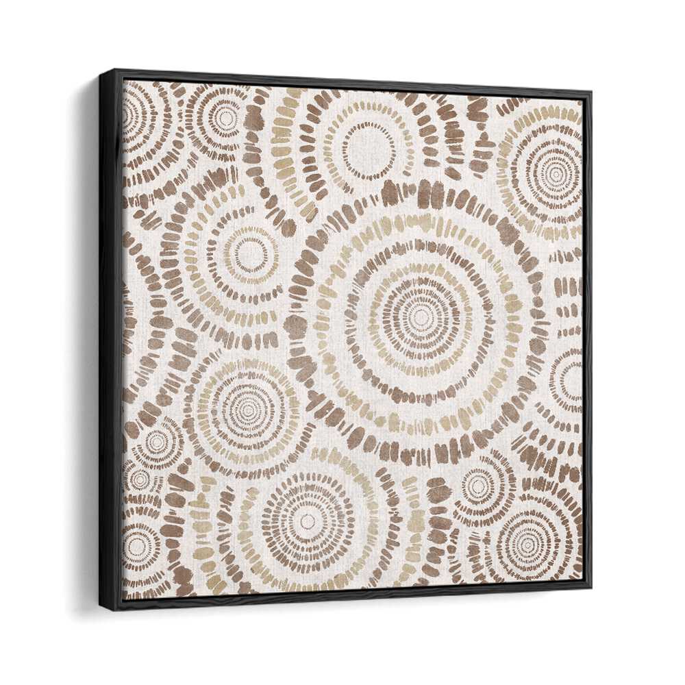 Transform your space with AGAC, BOHO ART PAINTINGS featuring vibrant circular patterns in a sleek black frame.
