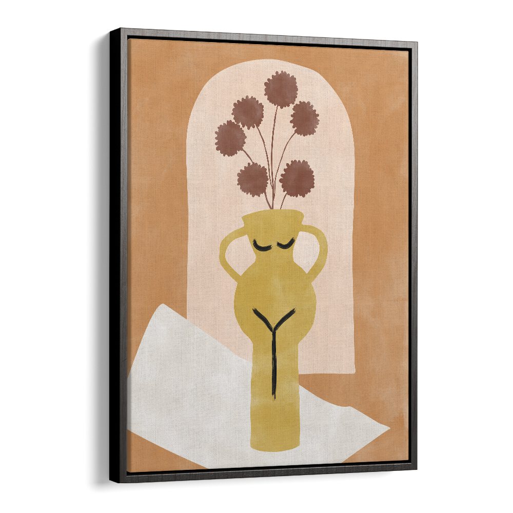 Brighten your space with the YELLOW FLOWER POT, BOHO ART PAINTINGS by Elena Ristova, a vibrant nature-inspired print.