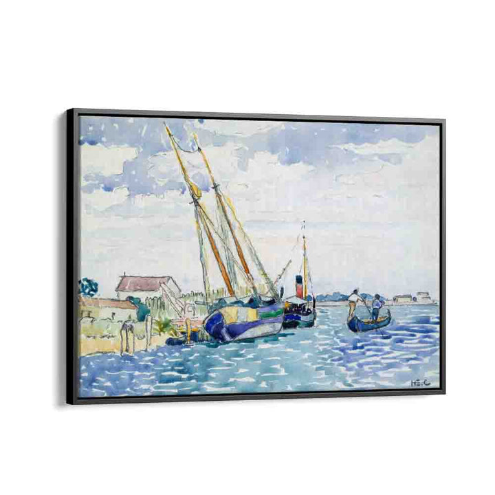 painting - MARINE SCENE (BOATS NEAR VENICE) (1903) by Asianmonk