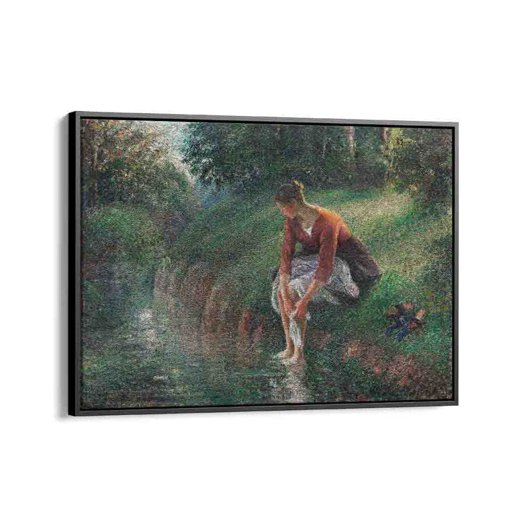 painting - WOMAN BATHING HER FEET IN A BROOK (1894–95) by Asianmonk