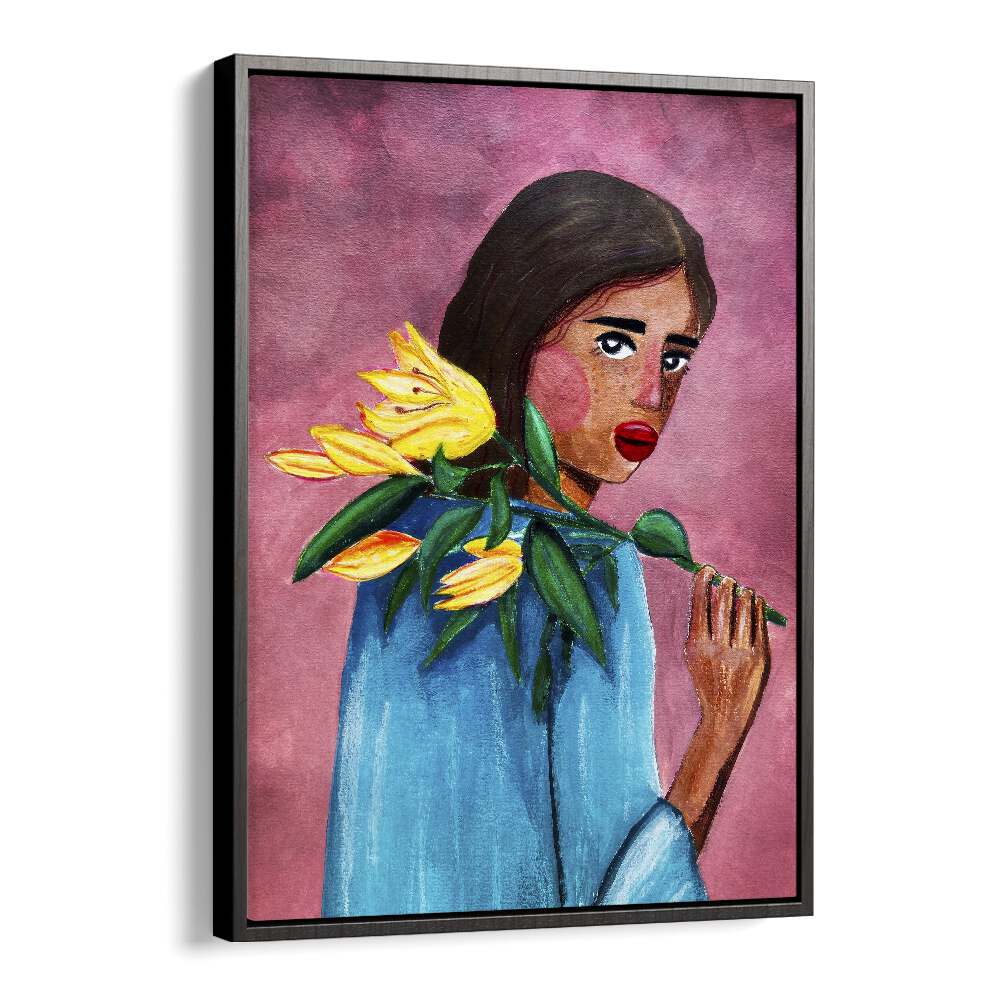 Stylish WOMAN WITH LILY, FASHION POSTERS by Raissa Oltmanns, perfect for enhancing your artistic space.