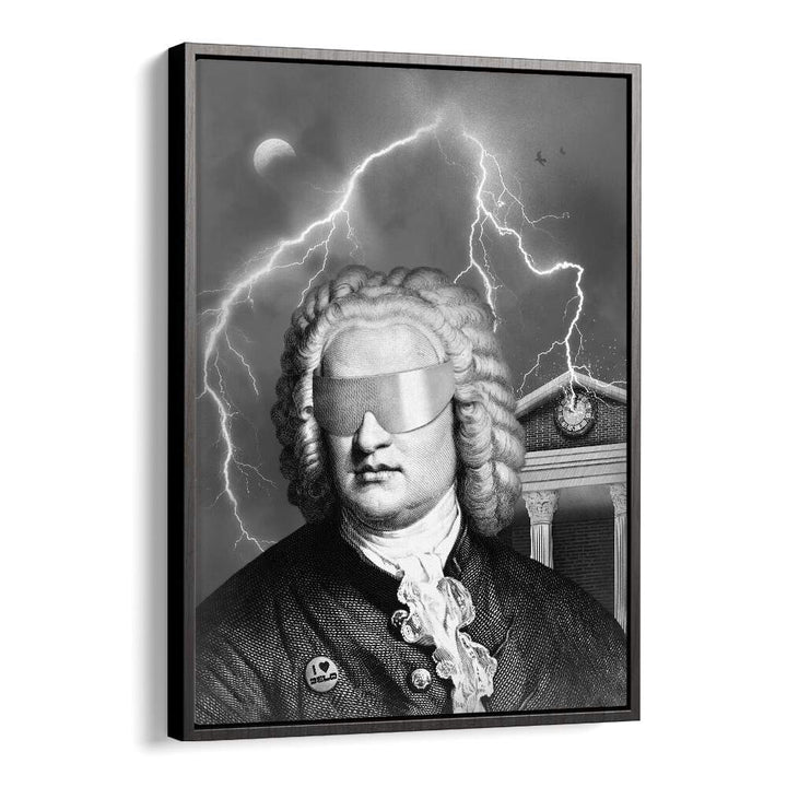 BACH TO THE FUTURE I, ALTERED ART PRINTS features a striking portrait with a modern twist by Florent Bodart.