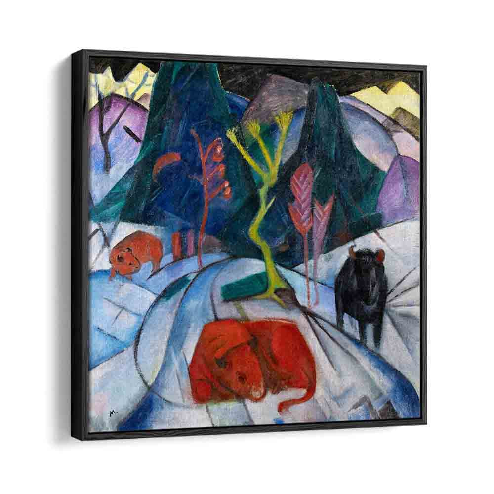 Egyptian painting - BISON IN WINTER (RED BISON ) (1913) by Asianmonk