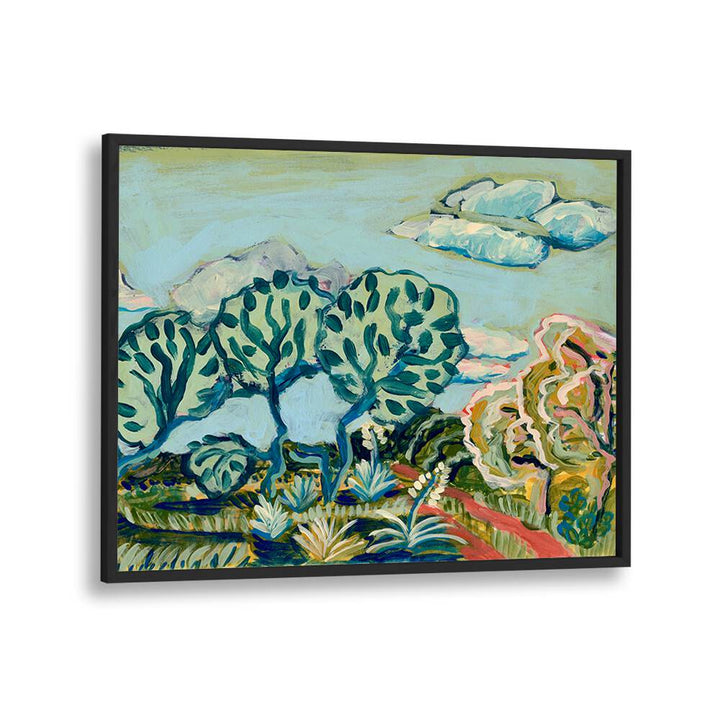 Vibrant TEXAS RANCH, LANDSCAPE PAINTINGS showcasing lush trees and colorful landscapes, perfect for home decor.