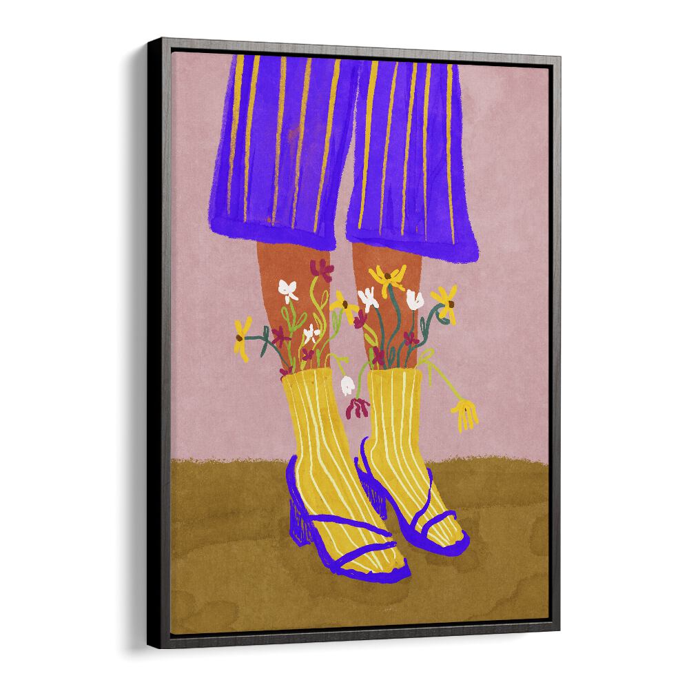 Colorful artistic representation of stylish shoes, embodying the essence of FASHION SHOOTY, FASHION POSTERS by Raissa Oltmanns.