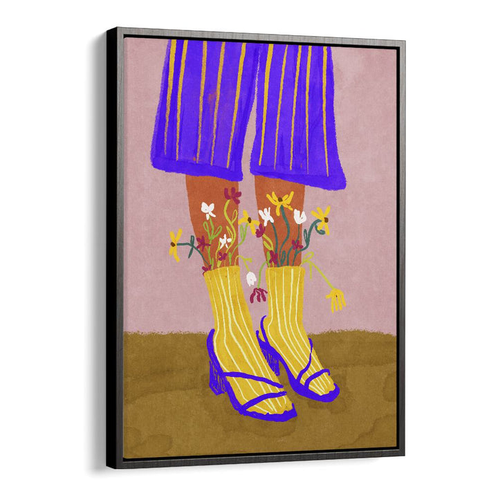 Colorful artistic representation of stylish shoes, embodying the essence of FASHION SHOOTY, FASHION POSTERS by Raissa Oltmanns.