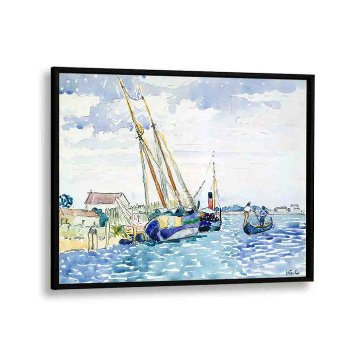 painting - MARINE SCENE (BOATS NEAR VENICE) (1903) by Asianmonk