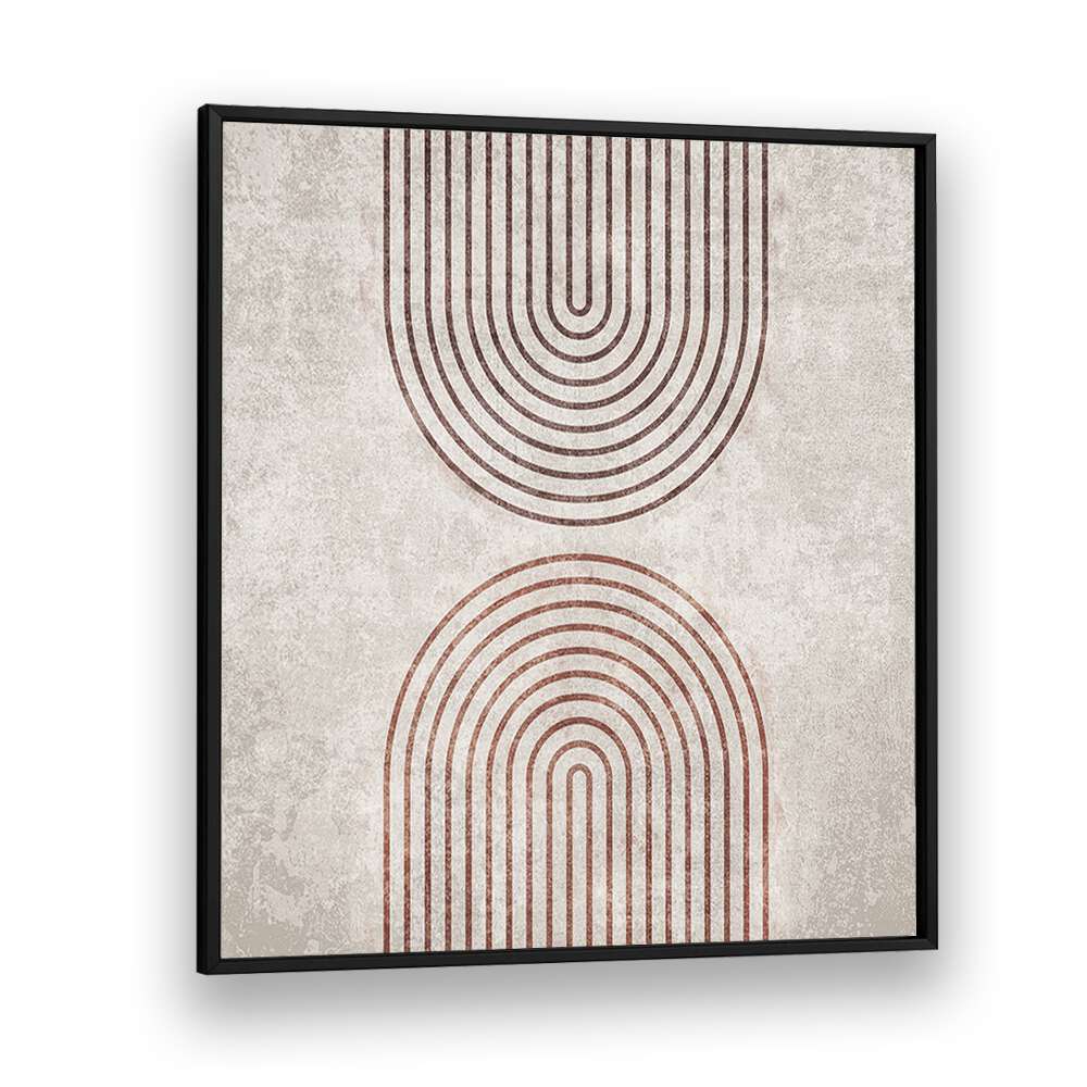 RAINBOW GATE, BOHO ART PAINTINGS feature modern geometric lines, perfect for enhancing your space by Emel Tunaboylu.