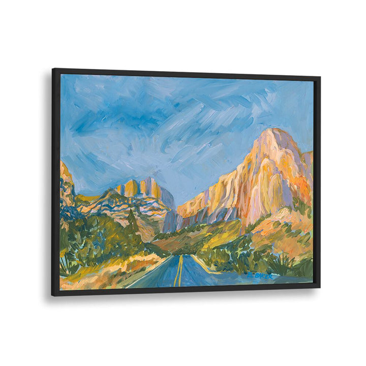 Vibrant MOUNTAIN ROAD, LANDSCAPE PAINTINGS showcase stunning mountain vistas, perfect for enhancing your living space.
