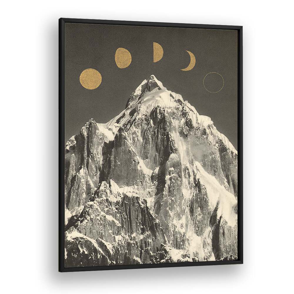 Stunning landscape painting featuring MOON PHASES, perfect for cosmic art lovers at Florent Bodart's collection.