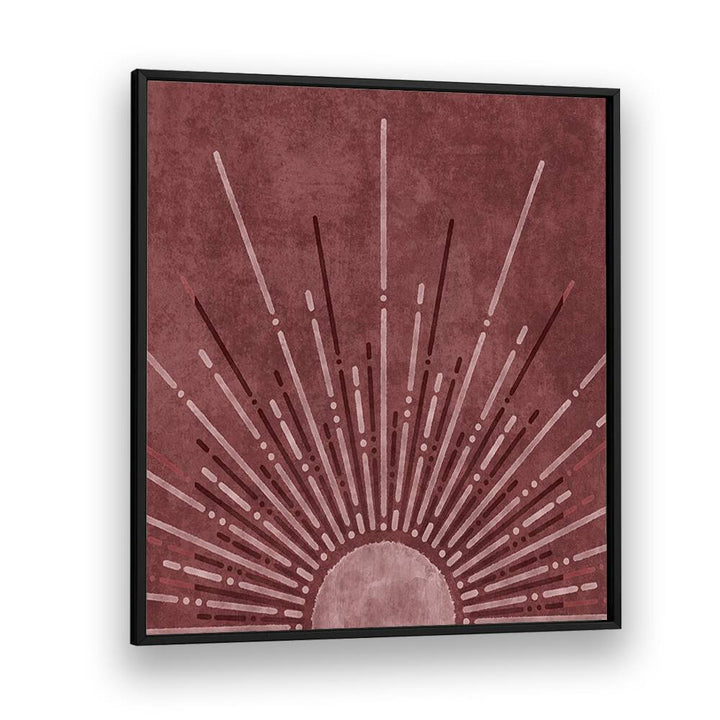Stylish VISNE UP SUN, BOHO ART PAINTINGS in a sleek black frame, perfect for enhancing your living space.