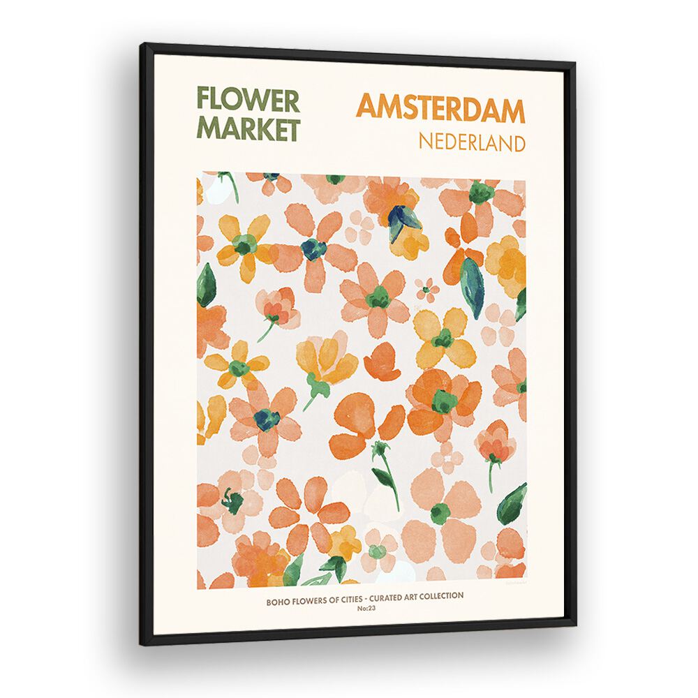 Amsterdam, floral flower paintings showcase vibrant blooms, capturing the essence of the city in stunning art.