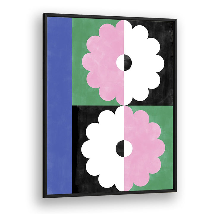 Twin Flower, floral flower paintings by Elena Ristova showcase vibrant blooms in a captivating modern design.