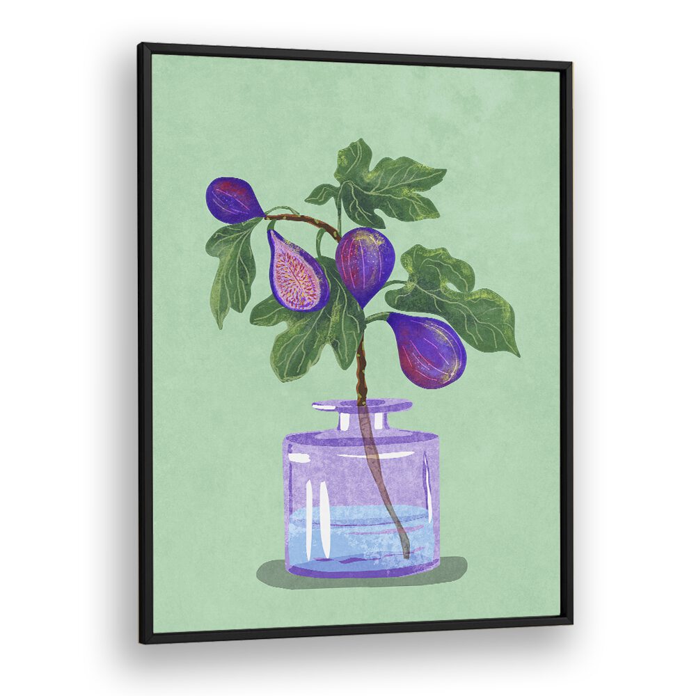 Beautiful FIGS BRANCH IN VASE, FLORAL FLOWER PAINTING by Raissa Oltmanns, showcasing vibrant figs and elegant design.