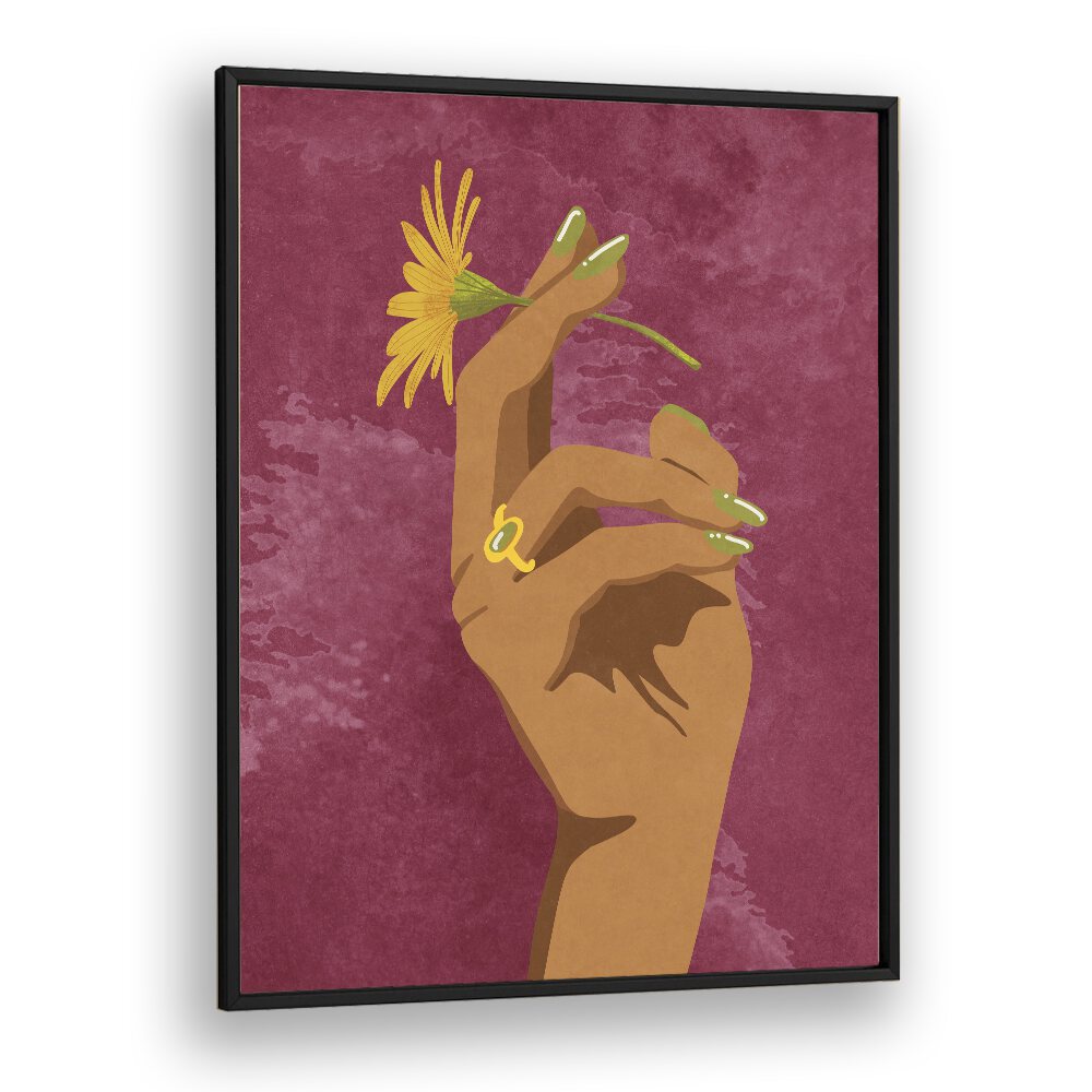 Stylish hand holding a flower featured in SMOKING FLOWER, FASHION POSTERS by Raissa Oltmanns for elevated decor.