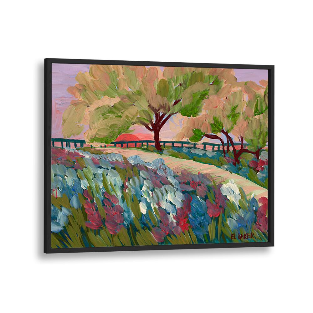 Vibrant HILL COUNTRY SUNRISE, LANDSCAPE PAINTINGS capturing serene rolling hills and calming nature's beauty.