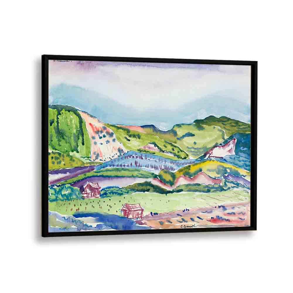 painting - MOUNTAIN WITH RED HOUSE (CA. 1913) by Asianmonk