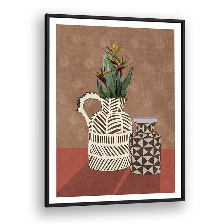 Elegant FLOWER VASE IV, BOHO ART PAINTINGS by Emel Tunaboylu adds modern charm and vibrant colors to any space.