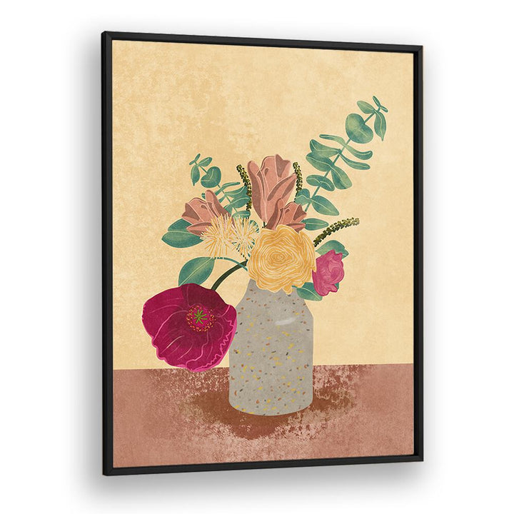 Stunning ARRANGED FLOWERS in a vase, showcasing vibrant colors in FLORAL FLOWER PAINTINGS by Raissa Oltmanns.