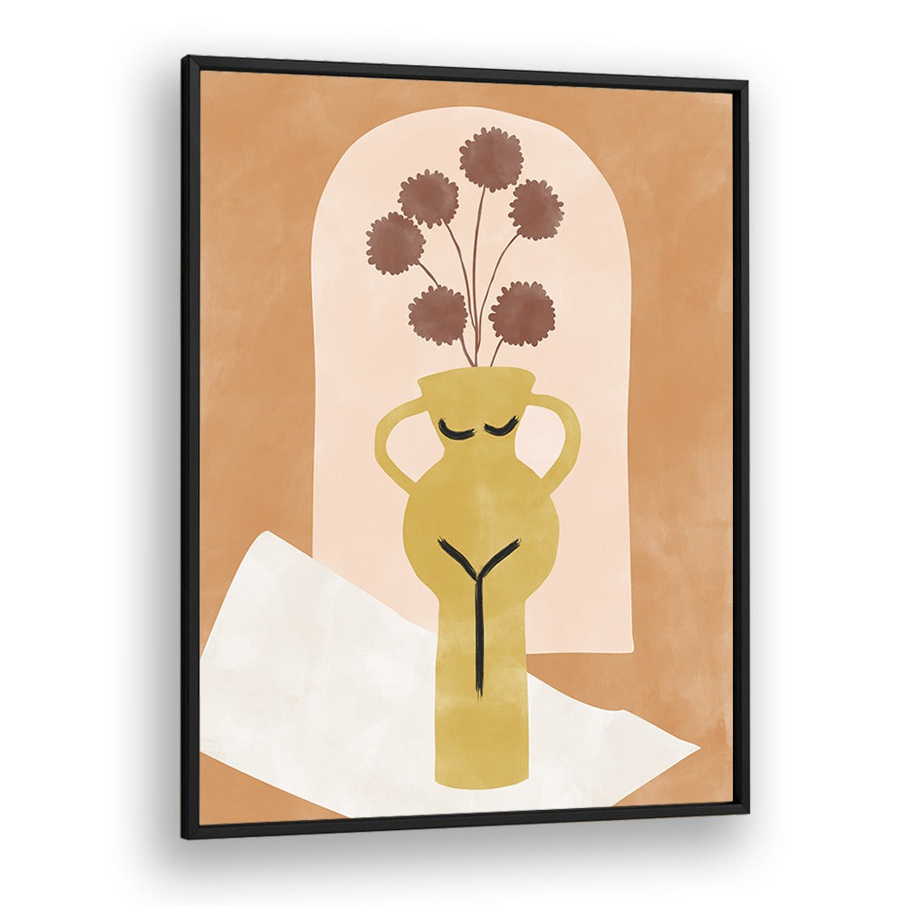 Bright and stylish YELLOW FLOWER POT, BOHO ART PAINTINGS by Elena Ristova, perfect for enhancing your living space.