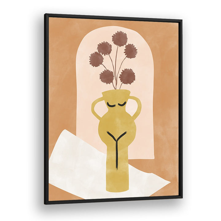 Bright and stylish YELLOW FLOWER POT, BOHO ART PAINTINGS by Elena Ristova, perfect for enhancing your living space.