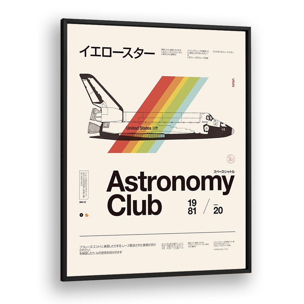 Stylish poster featuring the ASTRONOMY CLUB, FANTASY theme, perfect for space enthusiasts. Transform your space artfully.