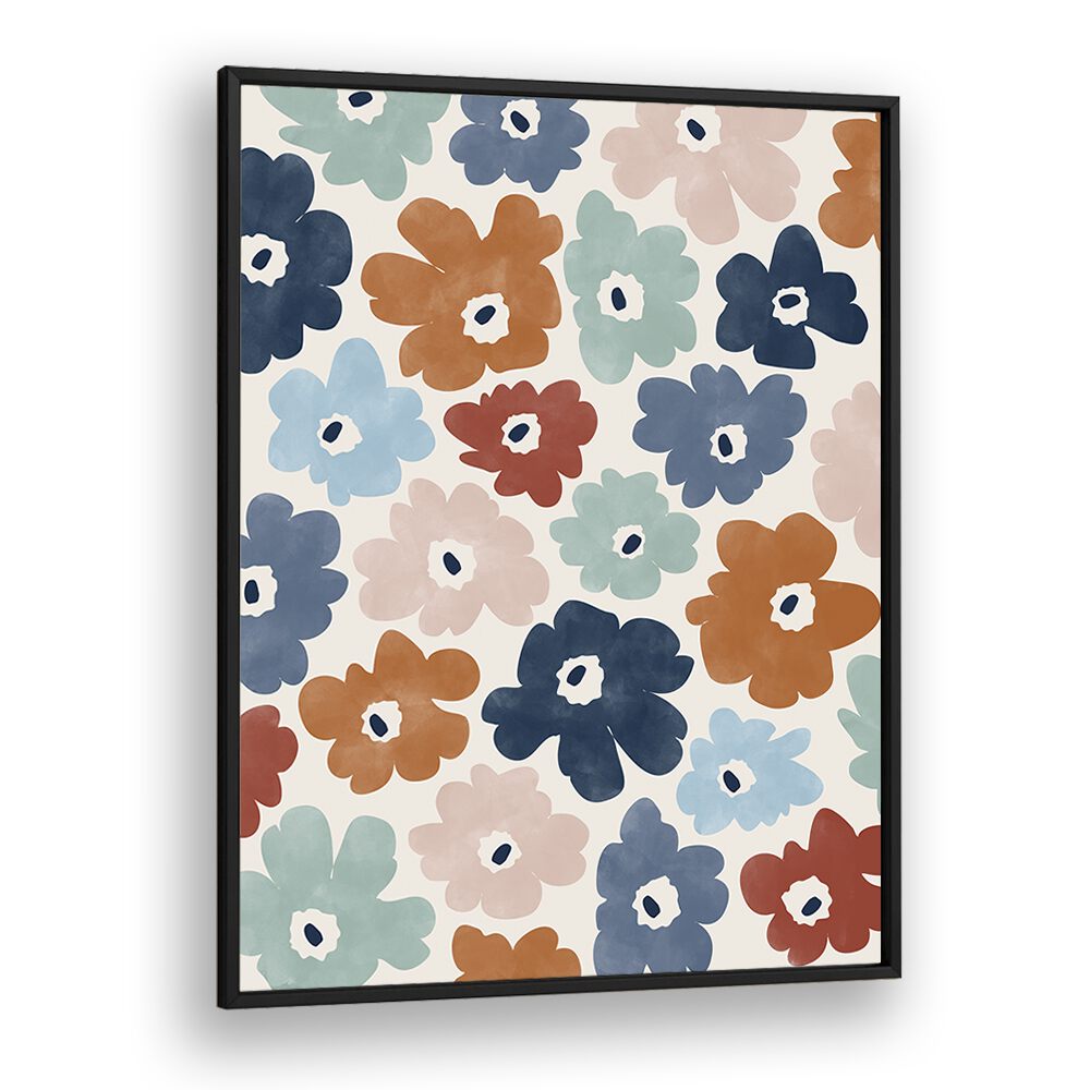 Colorful BLUE TERRACOTTA FLOWERS, FLORAL FLOWER PAINTINGS by Elena Ristova brighten your space with botanical charm.