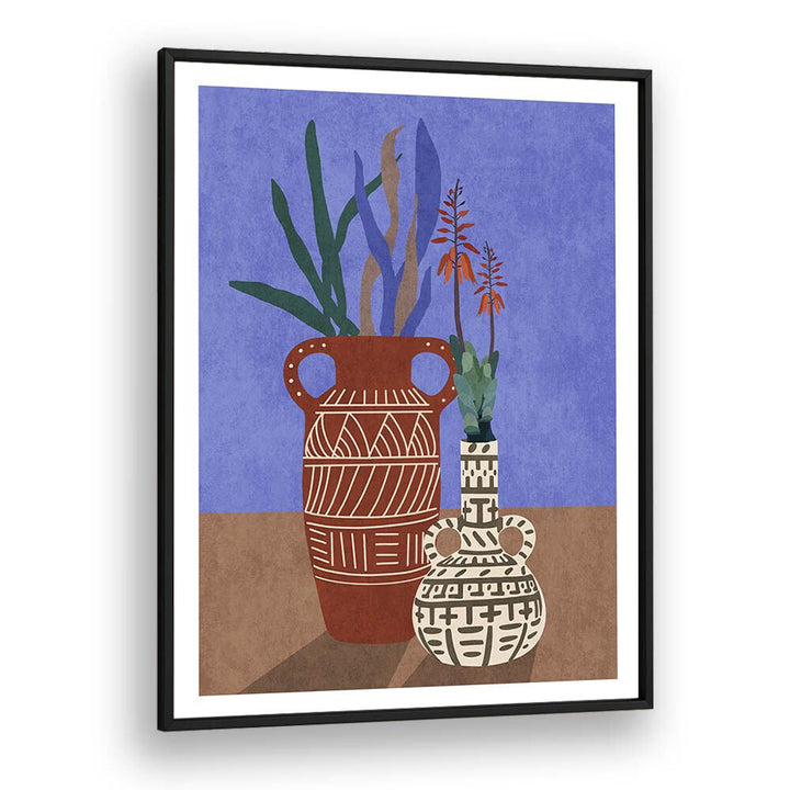 Elegant FLOWER VASE III, BOHO ART PAINTINGS by Emel Tunaboylu, perfect for enhancing your living space decor.