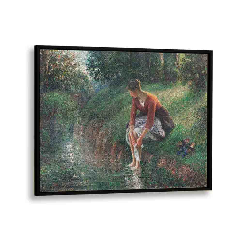 painting - WOMAN BATHING HER FEET IN A BROOK (1894–95) by Asianmonk