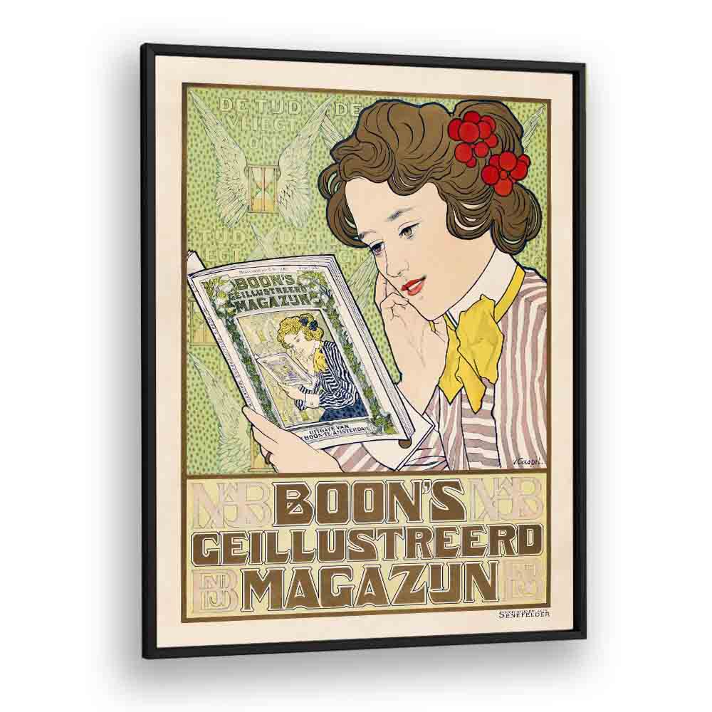 Ohara Koson painting - AFFICHE VOOR BOON'S GEÏLLUSTREERD MAGAZIJN (1899–1909) by Asianmonk